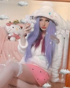 Unzzy Purple Long Straight Wig KF81460 HOT SALE