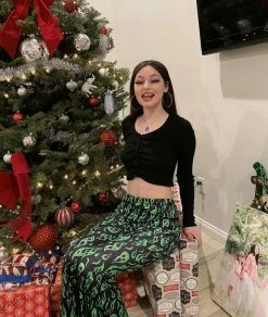 Unzzy HOT SALE Green Flame Pants KF9180 30 Unzzy HOT SALE Green Flame Pants KF9180