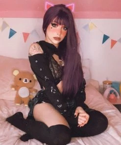 Unzzy Purple Long Straight Wig KF9414 HOT SALE