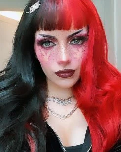 Unzzy Red And Black Stitching Wig KF90770 HOT SALE