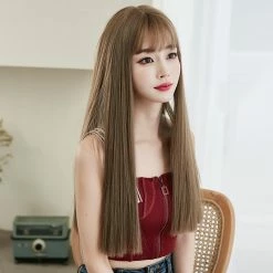 Unzzy Brown Long Straight Hair Wig KF81385 HOT SALE 6 Unzzy Brown Long Straight Hair Wig KF81385 HOT SALE