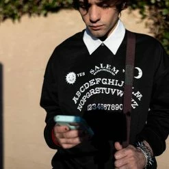 Unzzy HOT SALE Black Casual Sweatshirt KF81805 12 Unzzy HOT SALE Black Casual Sweatshirt KF81805