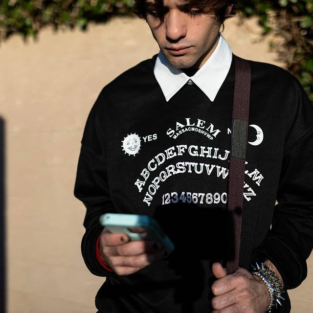 Unzzy HOT SALE Black Casual Sweatshirt KF81805 6 Unzzy HOT SALE Black Casual Sweatshirt KF81805