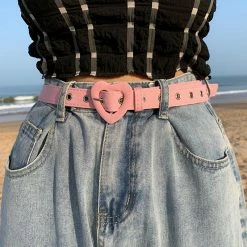 Unzzy Solid Color Heart Belt KF82618 HOT SALE