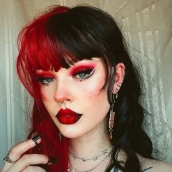 Unzzy Red And Black Stitching Wig KF90770 HOT SALE