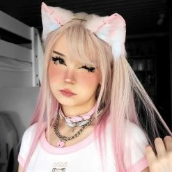 Unzzy HOT SALE Pink Gradient Long Curly Wig KF81778