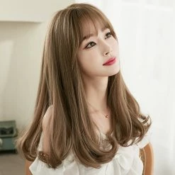 Unzzy HOT SALE Bangs Curly Long Curly Hair Wig KF8207