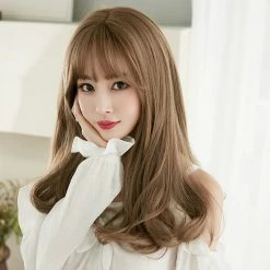 Unzzy HOT SALE Bangs Curly Long Curly Hair Wig KF8207
