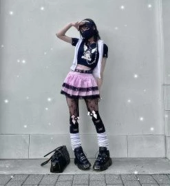 Unzzy Pink Lace Skirt KF81888