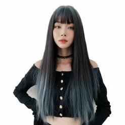Kfashionstyles Blue Long Straight Hair Wig KF82107 HOT SALE