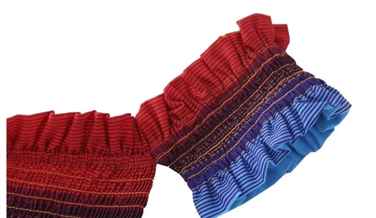 Unzzy Iridescent Striped Shoulder Top KF2305 3 Unzzy Iridescent Striped Shoulder Top KF2305