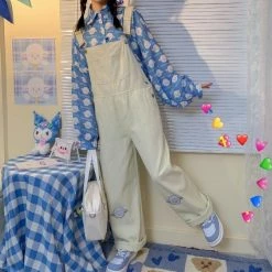 Unzzy Fashion Casual Denim Overalls KF81569