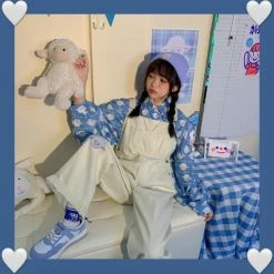 Unzzy Fashion Casual Denim Overalls KF81569