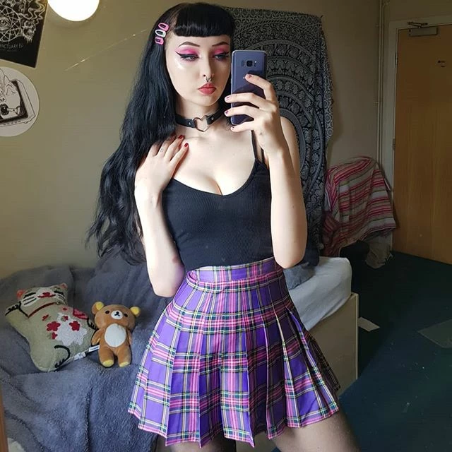 Unzzy Korean Chic Retro Harajuku High Waist Skirt Pleated Skirt KF2104 HOT SALE 1 Unzzy Korean Chic Retro Harajuku High Waist Skirt Pleated Skirt KF2104 HOT SALE