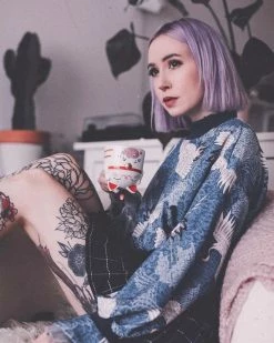 Unzzy Harajuku Flamingo Sweater KF24033 HOT SALE