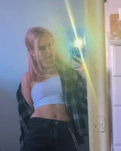 Unzzy HOT SALE Harajuku Plaid Long Sleeve Shirt KF2388