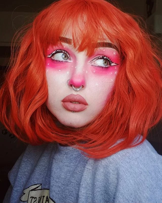 Unzzy Bright Orange Wig KF90122 HOT SALE 4 Unzzy Bright Orange Wig KF90122 HOT SALE