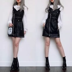 Unzzy Punk Strap Dress KF90128 HOT SALE