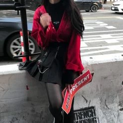 Unzzy HOT SALE Ulzzang Black Plaid Skirt KF90116 22 Unzzy HOT SALE Ulzzang Black Plaid Skirt KF90116