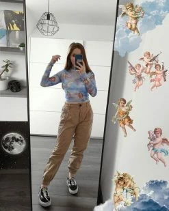 Unzzy Angel Mesh Top KF90242 HOT SALE