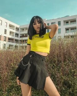 Unzzy HOT SALE Ulzzang Black Plaid Skirt KF90116