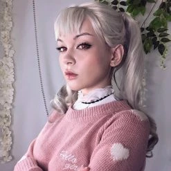 Unzzy HOT SALE Gradient Gray Micro-volume Wig KF80056