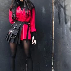 Unzzy HOT SALE Ulzzang Black Plaid Skirt KF90116 23 Unzzy HOT SALE Ulzzang Black Plaid Skirt KF90116