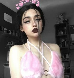 Unzzy Pink Plush Vest KF90298