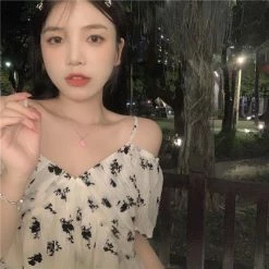 Unzzy Small Fresh Sling Strapless Top KF90138