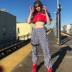 Unzzy HOT SALE Checkers Pants KF90254