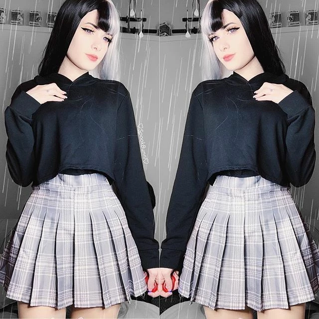 Unzzy Black And White Gradient Wig KF25004 HOT SALE 3 Unzzy Black And White Gradient Wig KF25004 HOT SALE