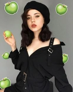 Unzzy HOT SALE Fashion Black Versatile Shirt KF90026