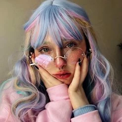 Unzzy HARAJUKU RAINBOW WIG KF20942 HOT SALE