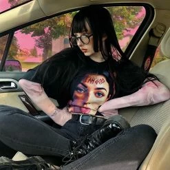 Unzzy HOT SALE Black Long Straight Wig KF90496