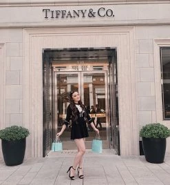 Unzzy HOT SALE Lace Ruffled Trumpet Sleeve Dress KF60002 12 Unzzy HOT SALE Lace Ruffled Trumpet Sleeve Dress KF60002