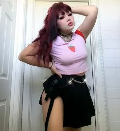 Unzzy HOT SALE Pink Strawberry T-shirt KF90371