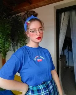 Unzzy Blue Embroidered Skirt KF2126 HOT SALE