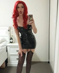 Unzzy HOT SALE Black Bright Leather Dress KF90697 14 Unzzy HOT SALE Black Bright Leather Dress KF90697