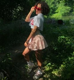 Unzzy Plaid Pleated Skirt KF90387 HOT SALE