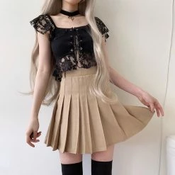 Unzzy High Waist Pleated Skirt KF50133 HOT SALE