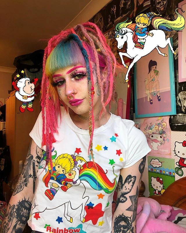 Unzzy HOT SALE Cartoon Rainbow T-shirt KF90280 3 Unzzy HOT SALE Cartoon Rainbow T-shirt KF90280