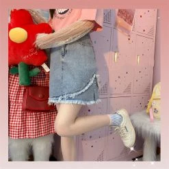 Unzzy Blue Denim Skirt KF30374 HOT SALE