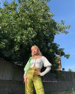 Unzzy HOT SALE Chain Green Pants KF90549 20 Unzzy HOT SALE Chain Green Pants KF90549