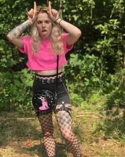 Unzzy Punk Leg Loop Shorts KF908034 HOT SALE