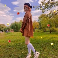 Kfashionstyle Corduroy Doll Style Dress KF40037