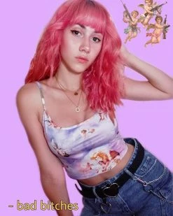 Unzzy Angel Blue Vest KF90314 Tops