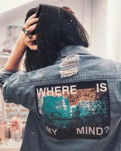 Unzzy HOT SALE "Where Is My Mind" Ripped Jacket KF2204