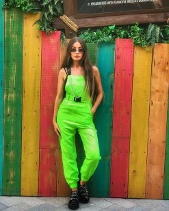 Unzzy HOT SALE Grunge Green Strap Pants KF90760 13 Unzzy HOT SALE Grunge Green Strap Pants KF90760