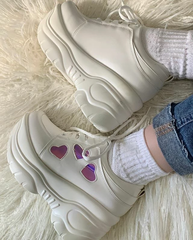 Unzzy Pastel Love Laser Sneakers KF90141 10 Unzzy Pastel Love Laser Sneakers KF90141