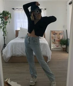 Unzzy HOT SALE Chic Wide Leg Jeans KF90660